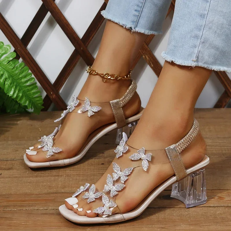 Sandalias con tacón + Tobillera de Regalo