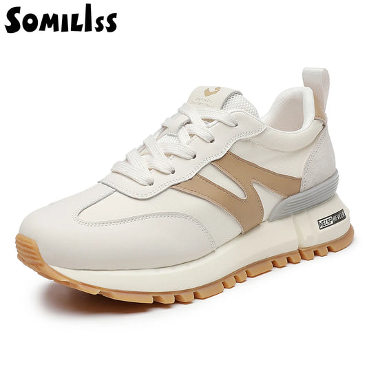 Zapatillas SOMILISS de Cuero Genuino para Mujer - Elegancia y Confort en Cada Paso